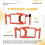 Dual-Hand  Phone Cage Extension Frame Accessory Stabilizer Universal Vlog Phone Stand Vlogging Orange 3