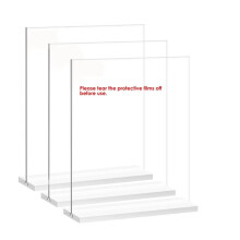 20pcs A5 148x210mm Clear Table Acrylic Sign Holder Stand Picture Paper Card Flyer Holder Restaurant Menu Holder Stand