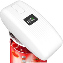 Abridor de Latas Elétrico com Display LED, Abridor de Latas Recarregável Por USB para Idosos e Artrite, Abridor de Latas Automático com um Toque