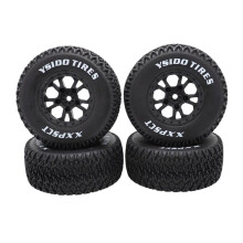 YSIDO 4pz 110mm 1/10 Pneumatici per Camion Short Course con Ruote da 12mm Hex per Slash per ARRMA Senton HuanQi 727 Hpi Rc Car B