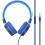 3X Adjustable Folding Wired Headset for Kids 3.5mm Plug, -Ear Headphones with Mic for Online Classes 2