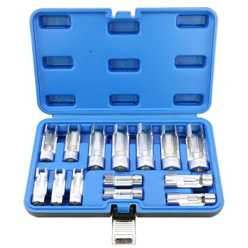 Slotted Open Socket Wrench Set, Oxygen Sensor & Injection Pipe Removal Hex Socket Tool Kit for Automotive Repair