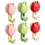 6pcs Cute Tulip Shaped Suction Cup Wall Hook, No Drill Removable Decorative Hook-Three Colors 1