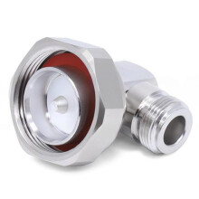 Adaptador Coaxial de Ângulo Reto de 90 Graus L29 7/16 DIN Macho para N Fêmea, Conector de Cotovelo DIN-N de Baixa ROE de 50 Ohms L29/N-JKW