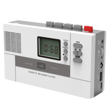 Cassette Recording Vintage Retro Portable Cassette Recorder with Headphone Jack, Built-in Microphone, Tape Player