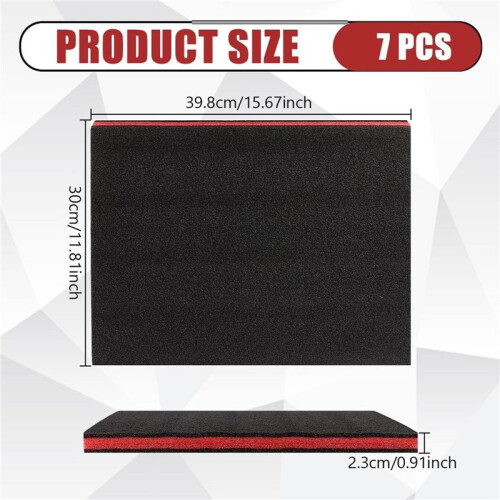 14Pcs Tool Box Foam,15.7x11.8x0.9Inch Tool Inserts for Toolbox Hard Case Drawer Camera Toolbox Tool Shadow Insert 2