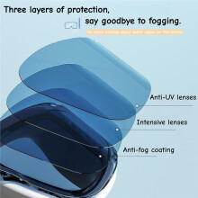 YUKE Anti Fog Swimming Goggles with Swim Cap No Leaking Large Frame Protection for Adults Easy Adjustable Clear Vision C