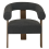 Beliani Armchair ILBRO Boucle Black/Dark Brown 5