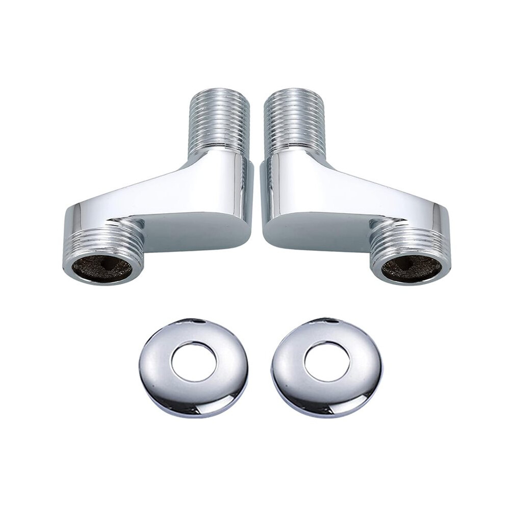Solid Brass Chrome Wall Mount Clawfoot Tub 3-3/8 Inch Adapter Claw Foot Bathtub Shower Faucet Adjustable Swing Arms 4713346428549