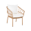 Beliani Bistro Set FERLA PE Rattan Light Brown 5
