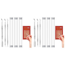 6 Pcs Metal Lottery Ticket Scratcher with Storage Box Lottery Ticket Scratcher Tool Lottery Ticket Holders for Adults