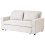 Beliani Sofa Bed 2 Seater UTTELA Fabric Off-White 4