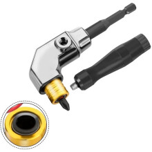 Adaptador de Broca de Esquina de 90, Hecho de Acero Aleado para Espacios Confinados, y Compatible con Varios Taladros Eléctricos