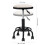 Living And Home Height-Adjustable PU Leather Round Salon Rolling Stool 6