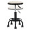 Living And Home Height-Adjustable PU Leather Round Salon Rolling Stool 3