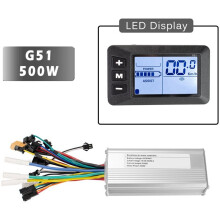 Electric Bike Brushless Controller 25A with G51 LCD Display Electric Bicycle Scooter E-Bike Accessories 24-48V 500W
