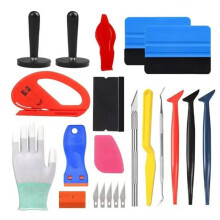 35pcs Automotive Film Application Tools Car Holder Gloves Safety Cutter Window Film Installation Tool