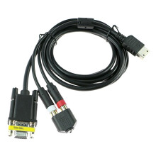 Dla Kabla VGA w Wysokiej Rozdzielczości do Dreamcast z Adapterem Audio RCA HD Box PAL NTSC Konwerter Wideo