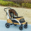 Poussette pliable marron pour grands chiens avec freins 8