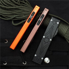 Aviatin Aluminum Alloy Telescopic Comb - Portable & Automatic Comb Orange