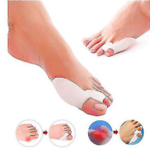 Séparateur d'orteils en silicone pour hallux valgus, gel souple de qualité médicale, lavable et réutilisable, taille universelle, 1 paire