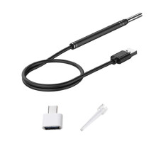 Oorwasverwijderaar met camera, USB-otoscoop met LED-lampje en waterdichte lens voor het reinigen van de oren.
