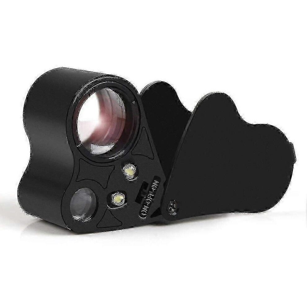30x 60x Illuminated Jeweler's Loupe Magnifier with LED Light for Gems Jewellery Coins Stamps