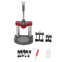 Herramienta reparación pies de esfera de reloj, metal y plástico, múltiples accesorios para relojeros