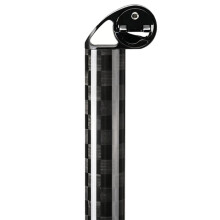 Glossy Full Carbon Fiber Offset Seatpost 33.9x580mm, Rear Setback Saddle Pole Ultralight Upgrade Bicycle Tube