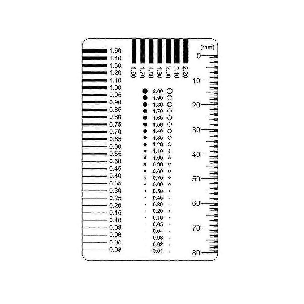Crack Meter Ruler Set for Automotive Defect and Wall Thickness Measurement, 2 Pcs
