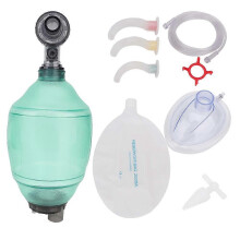 Respiratore manuale in PVC adulto, rianimazione cardiopolmonare pronto soccorso con scatola di conservazione