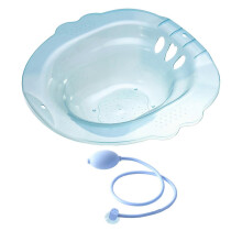 Siège de toilette avec bain de siège et trous d'évacuation, compatible avec la plupart des toilettes, en polypropylène, assise large, pour femme.