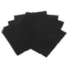 Microvezel brillenreinigingsdoekjes, zwart, 13x13 cm, verpakking van 100 stuks, voor het reinigen van lenzen en schermen.