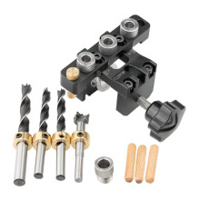 Precision Jig Dowel Cam Jig 3 in 1 Dowelling Jig Master Kit Wood Hole Drilling Guide Woodworking Position