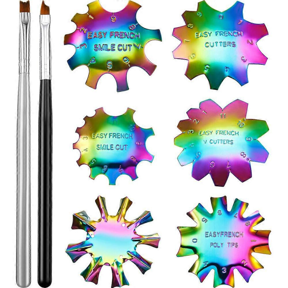 French Tip Cutter, Stainless Steel Manicure Trimmer for Nail Stencil Plate