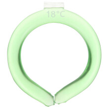 Tube rafraîchissant pour le cou par temps chaud, en PVC vert, avec sangle réglable