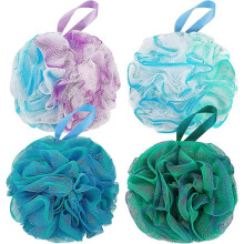 Esponja de Banho 4 Unidades Malha Loofah para Esfoliação e Massagem Corporal PE