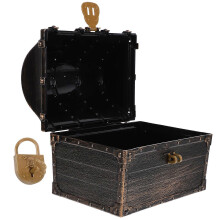 Piratenkistdecoratie, plastic speelgoed voor kinderen, fantasiespel, 14x11 cm