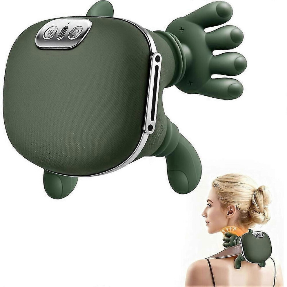 Shiatsu Neck and Back Massager with Heat, Cordless 4D Kneading for Shoulder Relaxation
