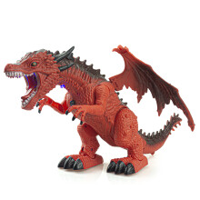 (2) Remote Control Animal Toy Remote Control Dinosaur Tyrannosaurus Rex Spray Fire Sound Music LED Light Children's Toy Boy Children Christmas Gift