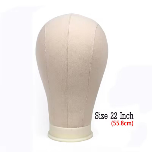 (22inch) Canvas Mannequin Head For Tripod - Adjustable, Perfect For Precise Wig Styling