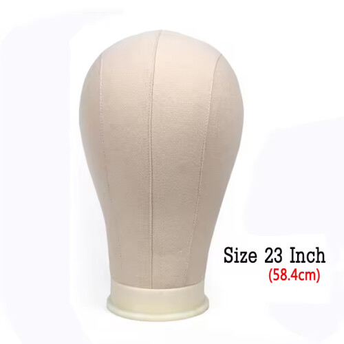 (23inch) Canvas Mannequin Head For Tripod - Adjustable, Perfect For Precise Wig Styling