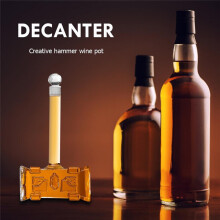 (1) 400ml Hammer Style Red Wine Decanter Champagne Brandy Vodka Glass Pourer Aerator For Bar Home Party Supplies