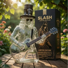 (D) Guns N' Roses Slash Style Guitar Whiskey Decanter, Uniquely Shaped Bottle For Rock Fans And Whiskey Lovers