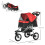 Poussette pliable à trois roues pour chiens et chats 3