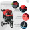 Poussette pliable à trois roues pour chiens et chats 6