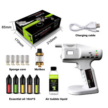 (8) Cocktail Smoke Bubble Gun Handheld Electric Aromatherapy Diffuser With 5 Flavor Pods And Edible Bubbles For Beverage Garnish