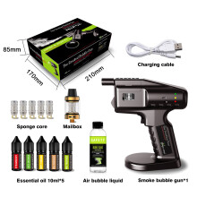 (5) Cocktail Smoke Bubble Gun Handheld Electric Aromatherapy Diffuser With 5 Flavor Pods And Edible Bubbles For Beverage Garnish