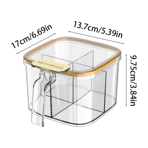 Ensemble de pots à épices hermétiques à 4 compartiments multifonctionnels 2
