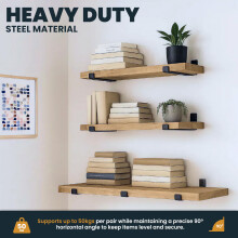 DIY Doctor HeavyDuty Scaffold Board Shelf Brackets Set of 16 235cm Bla